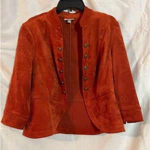 roz & ALI Burnt Orange Casual Blazer